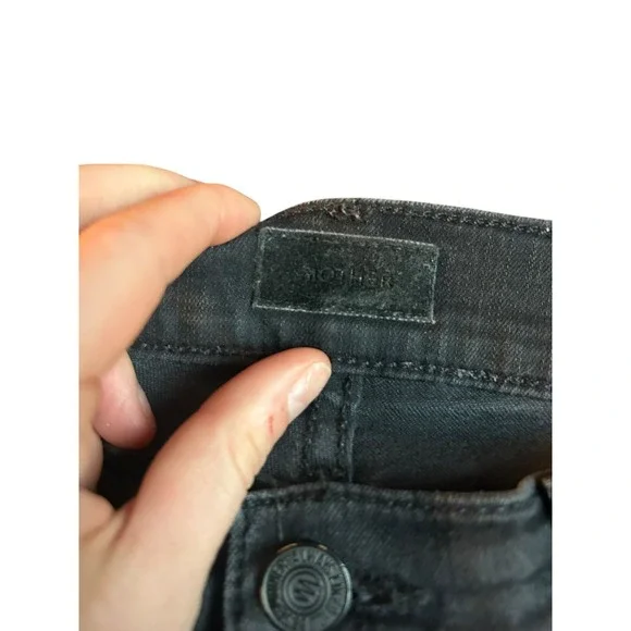 MOTHER The Mid Rise Dazzler Ankle Jeans Black Women's Size 27 Not Guilty - Picture 4 of 11